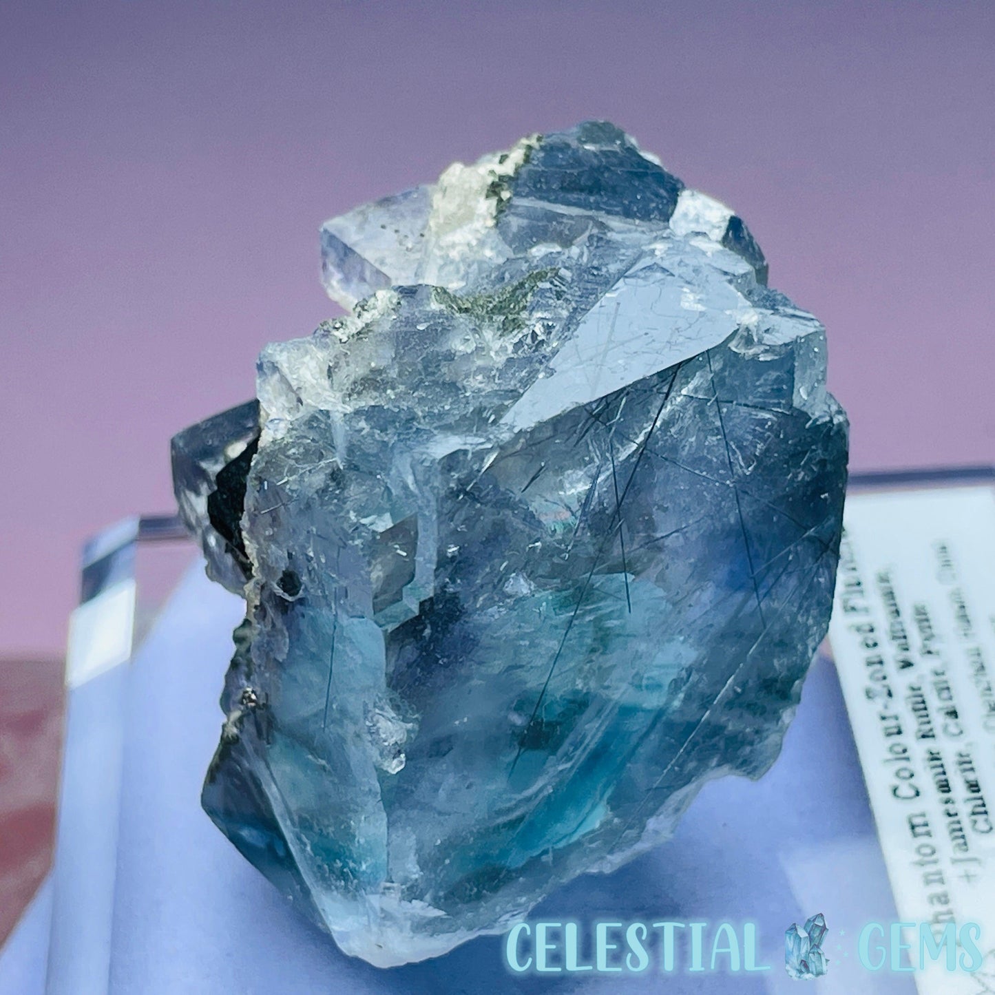 EXCELLENT Yaogangxian Colour-Zoned Fluorite + Ferberite, Jamesonite, Chlorite, Calcite + Pyrite Specimen (Video)