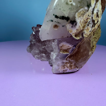 Amethyst Large Semi-Polished Cluster Freeform with Agate (Video)