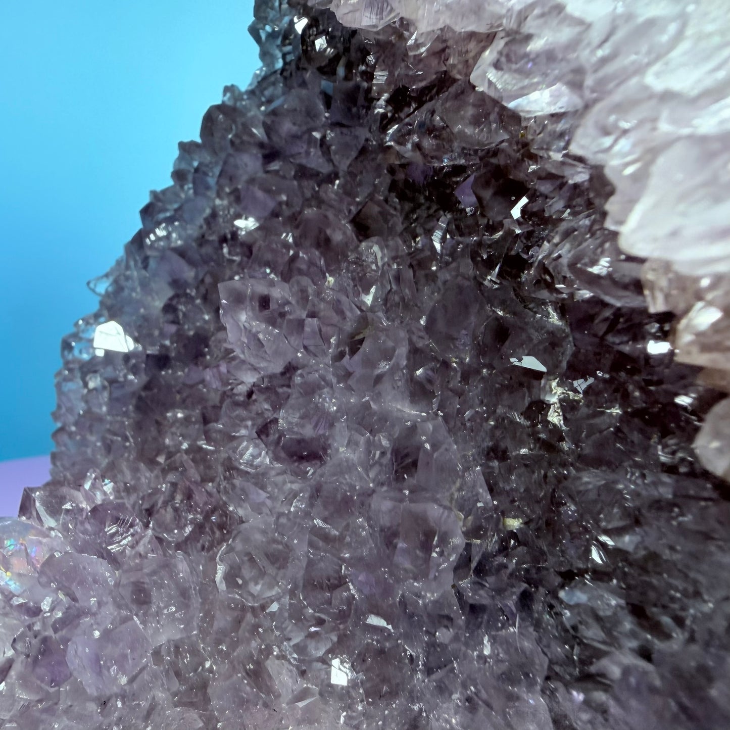 Amethyst Large Semi-Polished Cluster Freeform with Agate (Video)