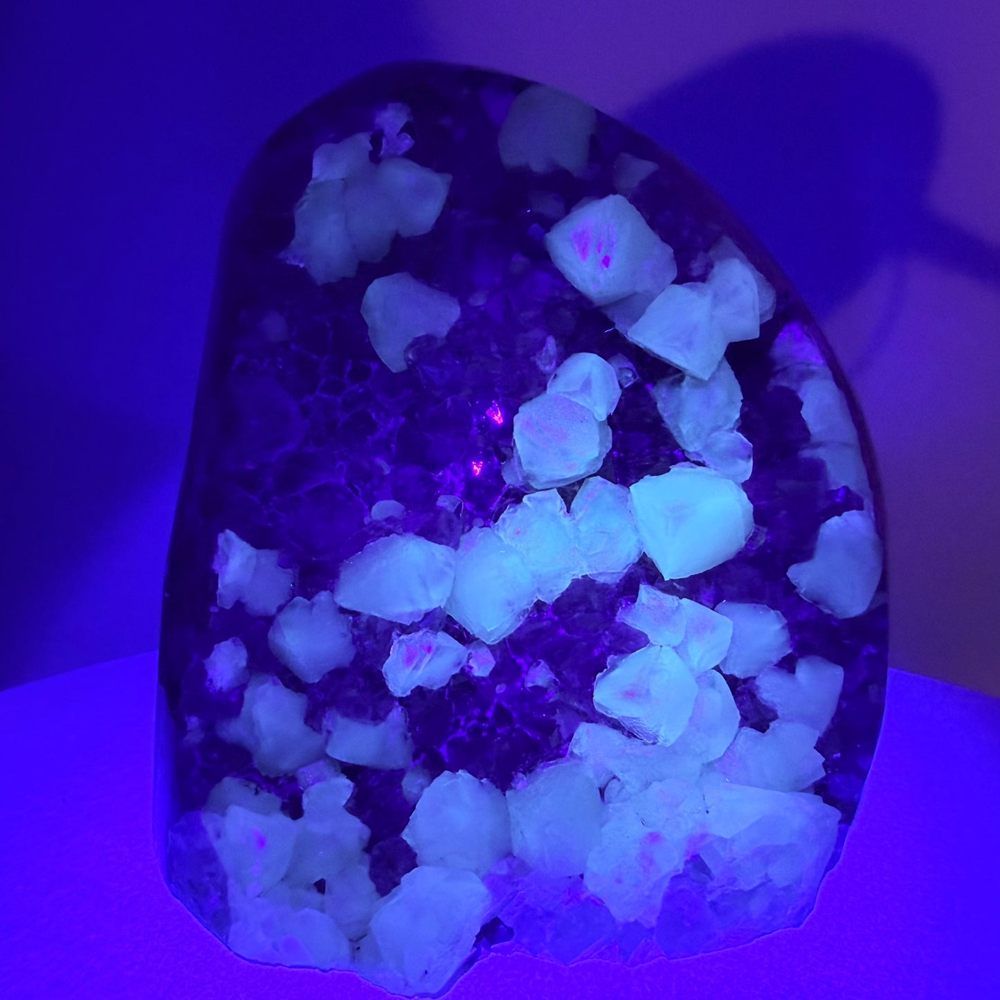 Amethyst Large Semi-Polished Cluster Freeform with Agate and Calcite (Video)
