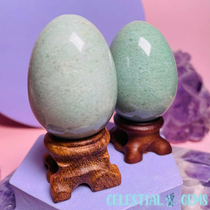 Green Aventurine Egg Medium Carving