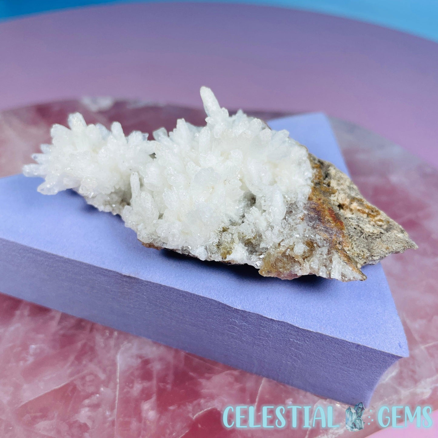 White Aragonite Druzy Cluster Small Specimen