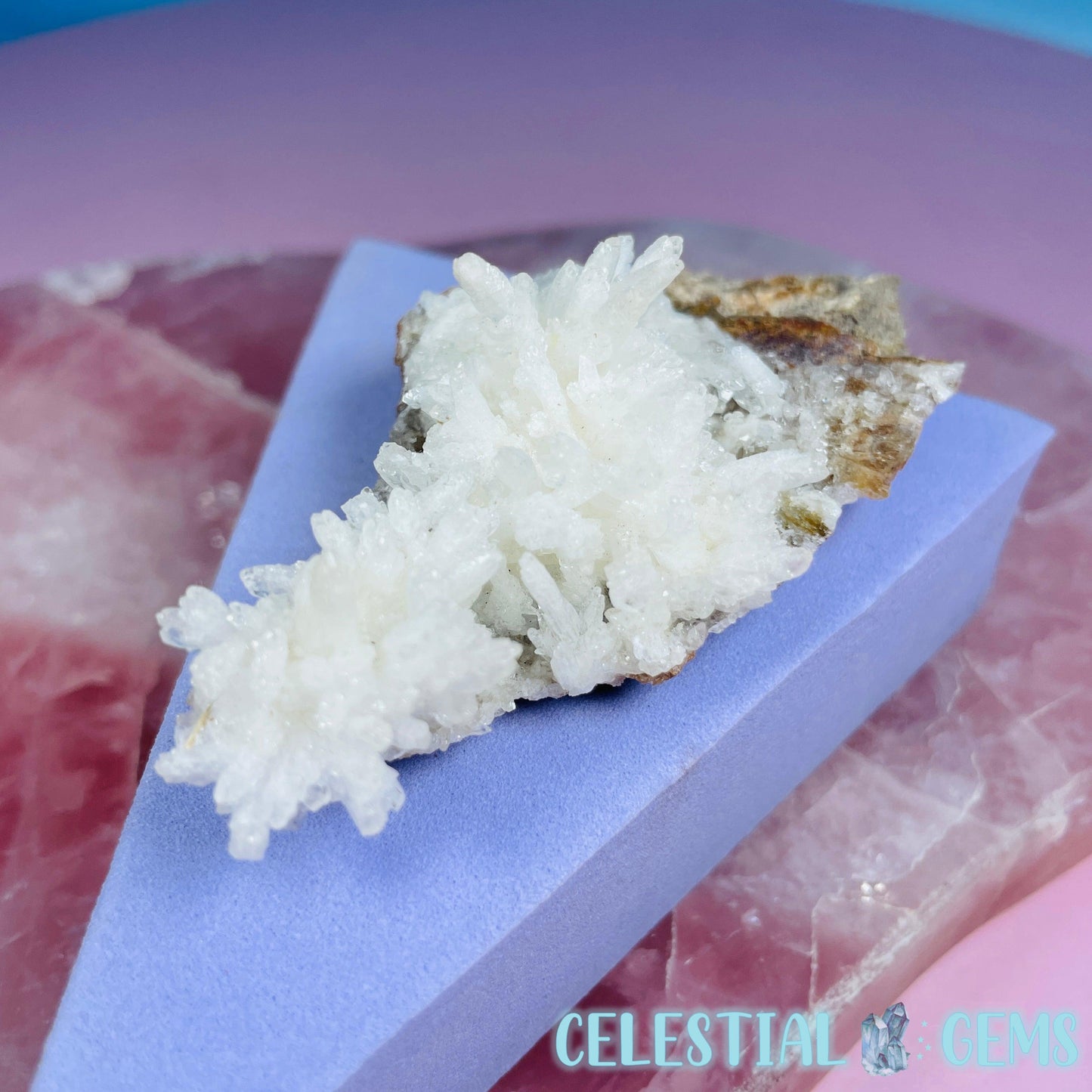 White Aragonite Druzy Cluster Small Specimen