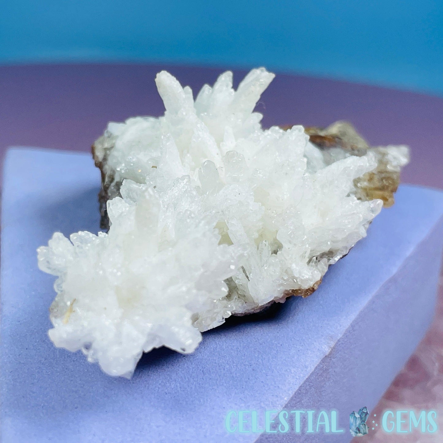 White Aragonite Druzy Cluster Small Specimen