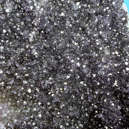 Black Amethyst Medium Semi-Polished Cluster Freeform with Agate (Video)