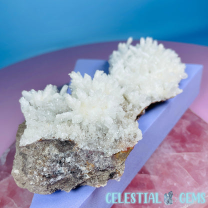 White Aragonite Druzy Cluster Medium Specimen