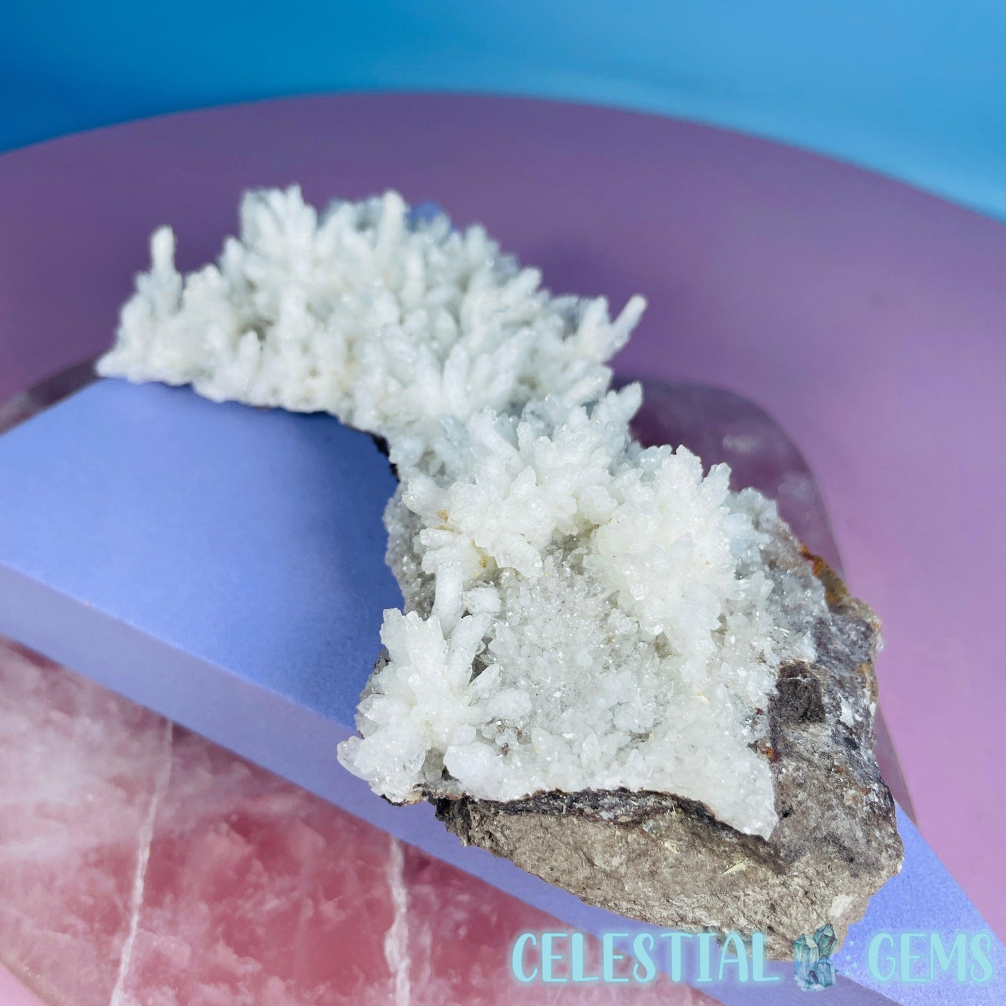 White Aragonite Druzy Cluster Medium Specimen