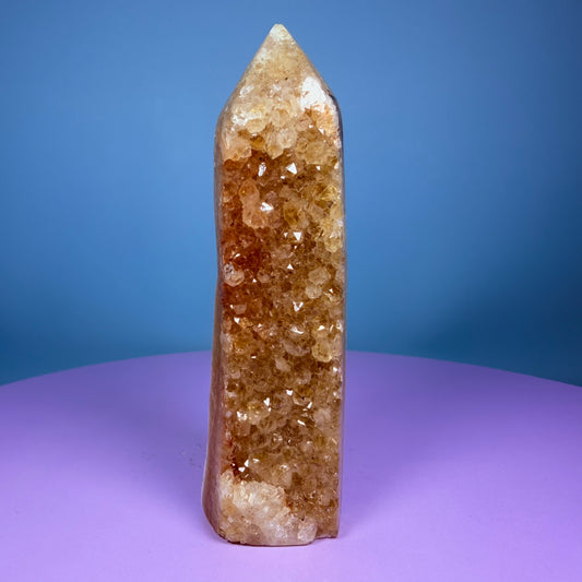 Citrine Druzy Tower (Video)