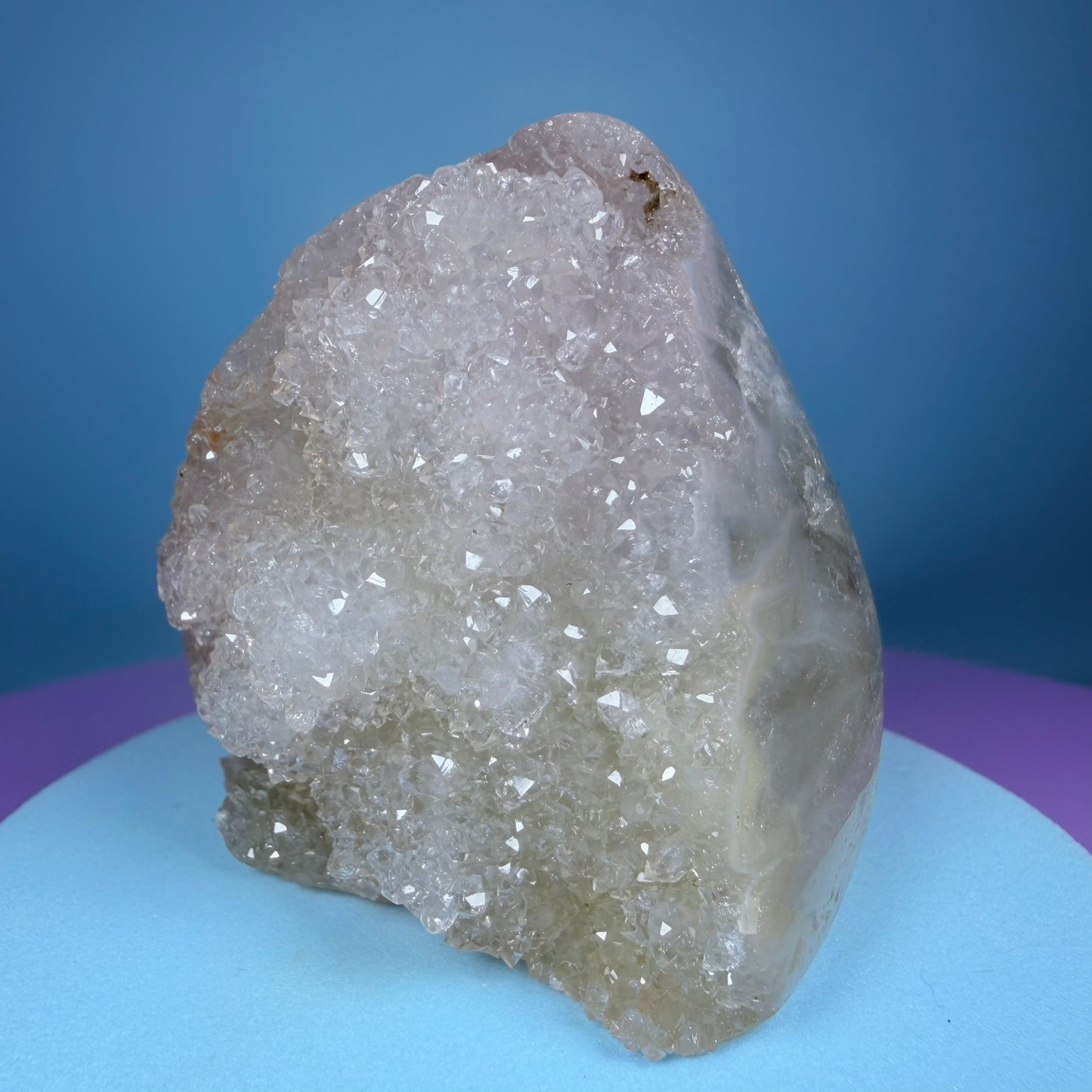 Sugar Quartz Small Semi-Polished Cluster Freeform (Video)