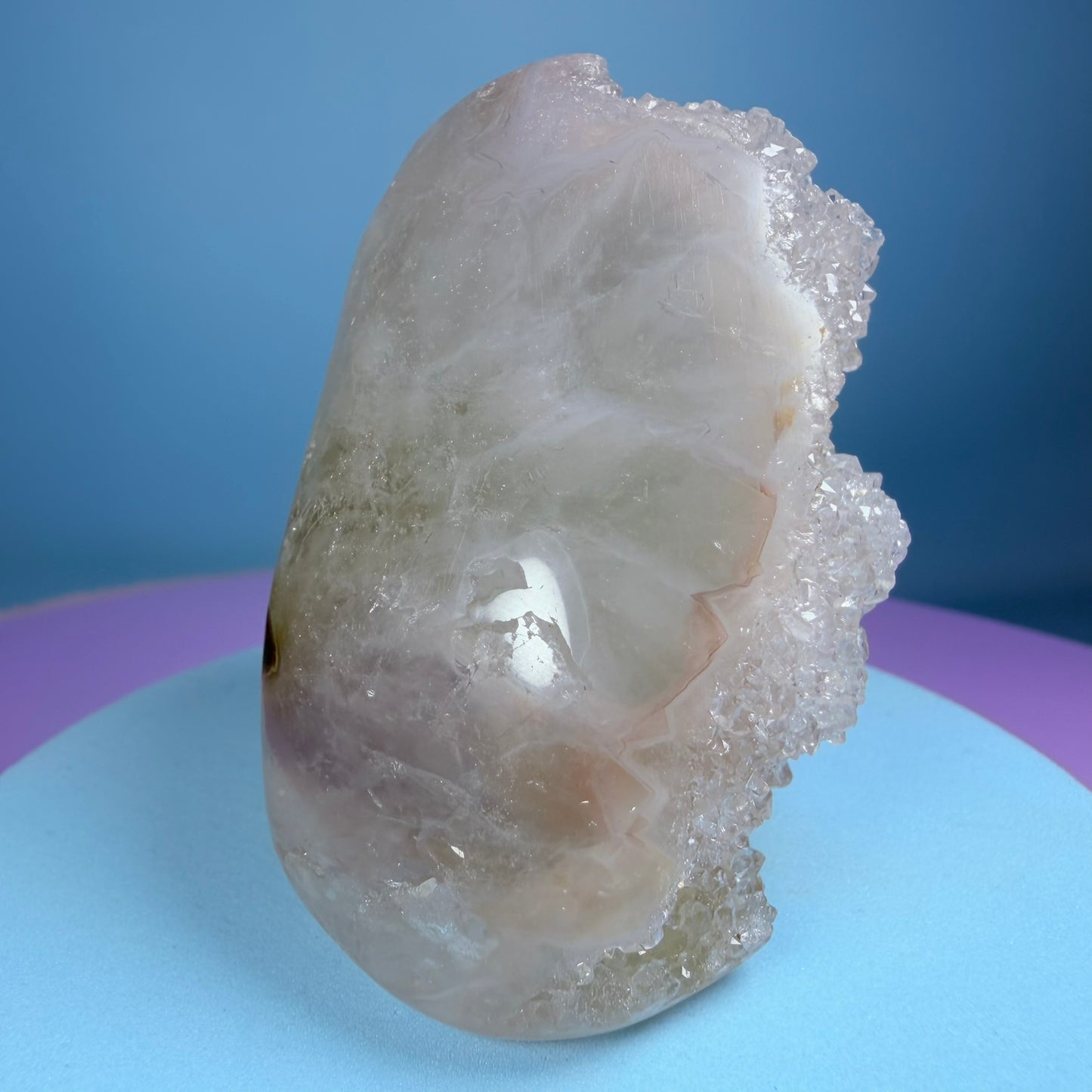 Sugar Quartz Small Semi-Polished Cluster Freeform (Video)