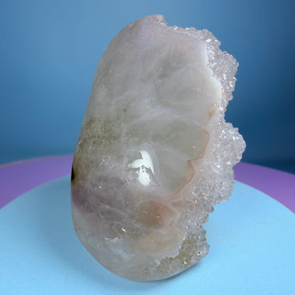 Sugar Quartz Small Semi-Polished Cluster Freeform (Video)
