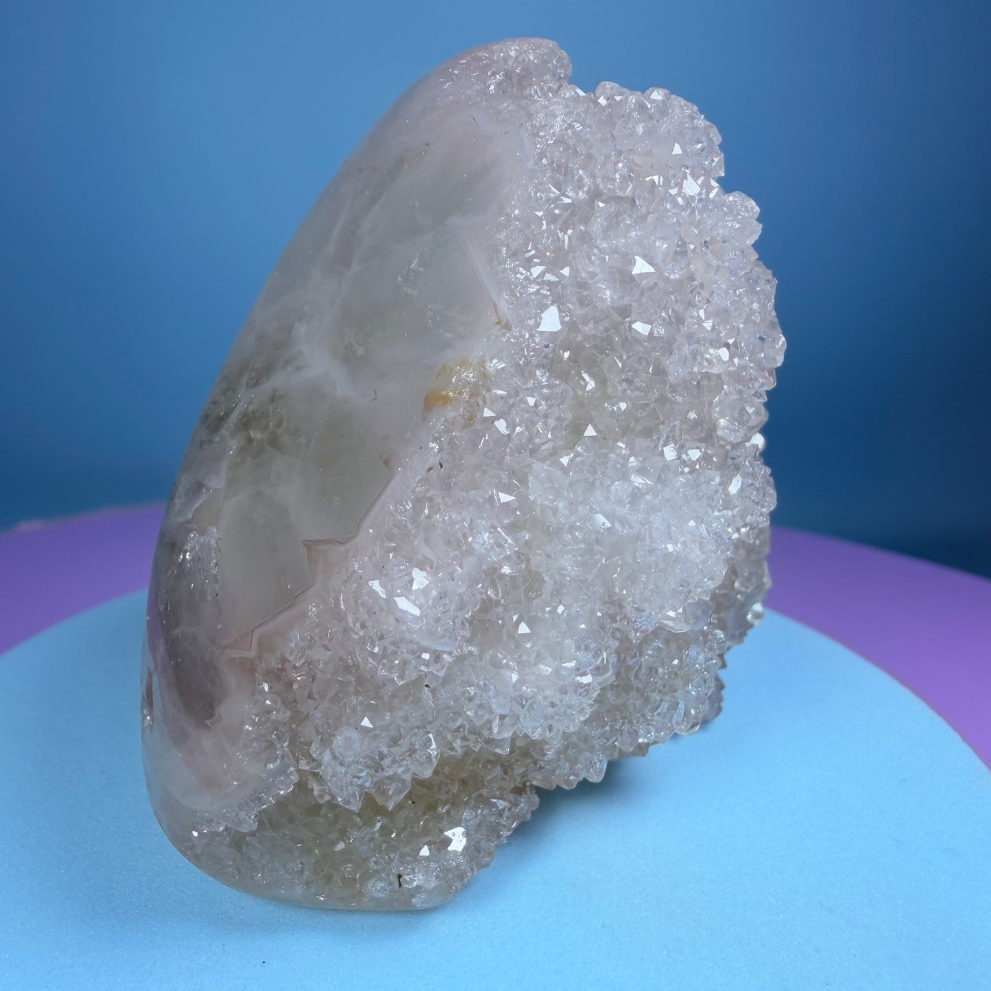 Sugar Quartz Small Semi-Polished Cluster Freeform (Video)