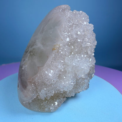 Sugar Quartz Small Semi-Polished Cluster Freeform (Video)
