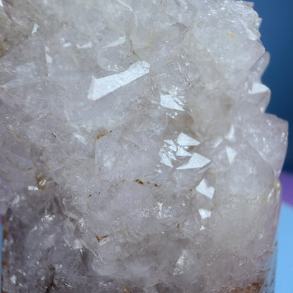 Sugar Quartz Small Semi-Polished Cluster Freeform with Agate (Video)