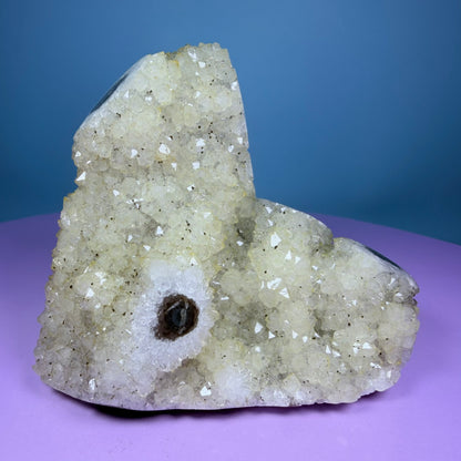 Citrine Medium Semi-Polished Cluster Freeform with Agate (Video)