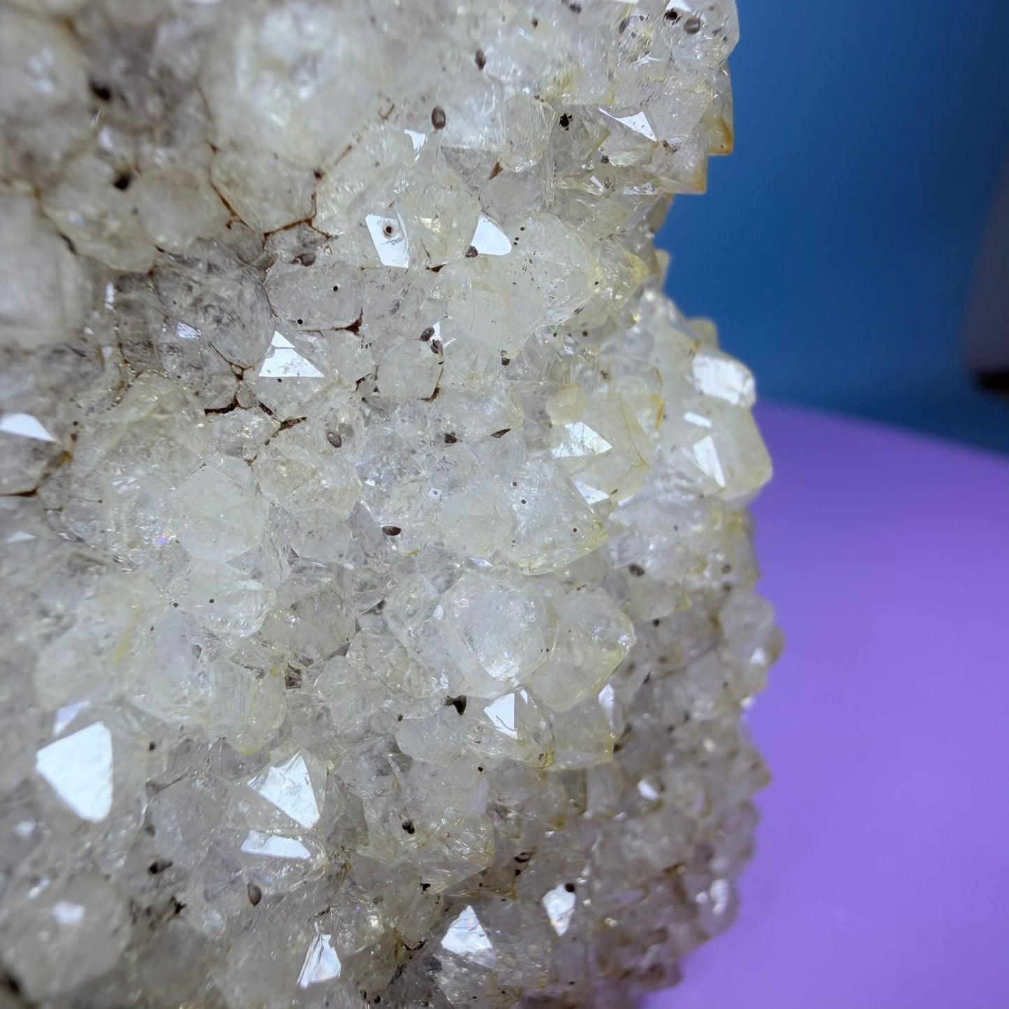 Citrine Medium Semi-Polished Cluster Freeform with Agate (Video)