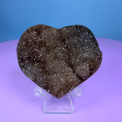 Rainbow Amethyst Druzy Heart Carving with Agate (Video)