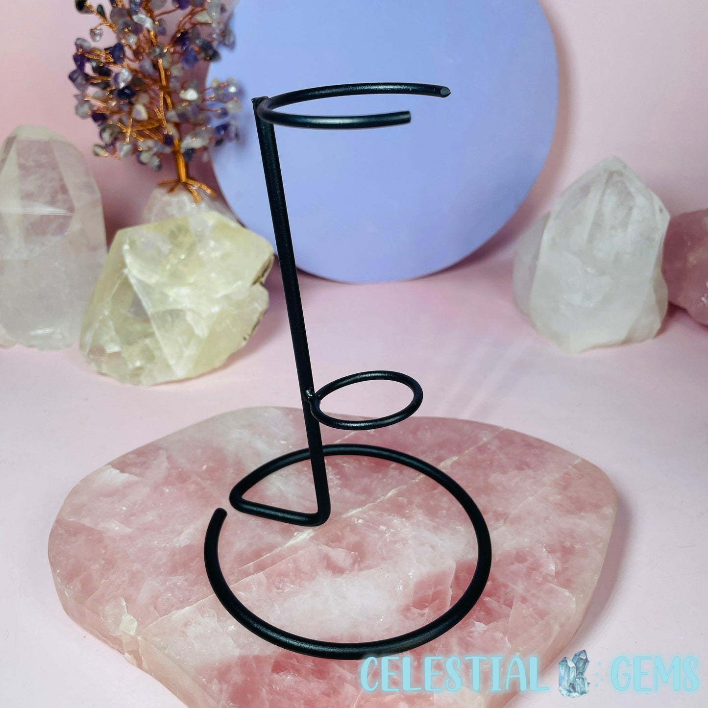 Display Stand for Crystal Wand/Scepter/DT Point - Black Metal