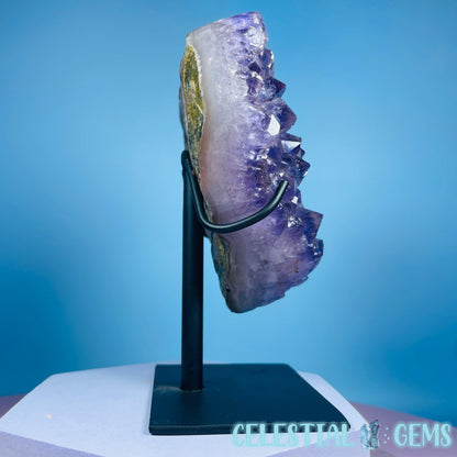 Amethyst Cluster Heart Medium Carving in Stand