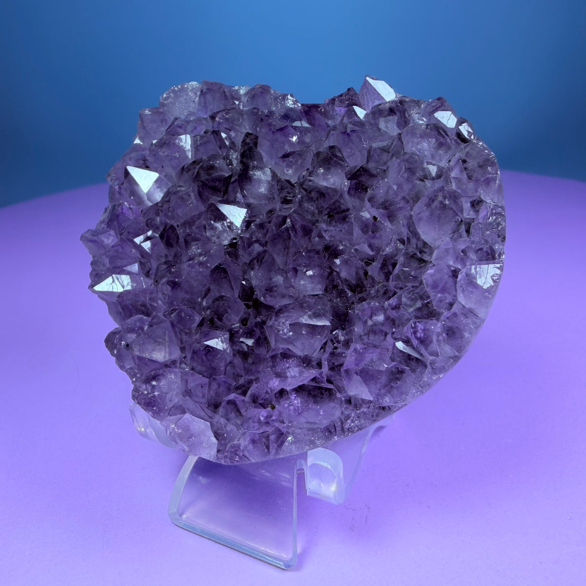 Amethyst Cluster Heart Carving with Agate (Video)