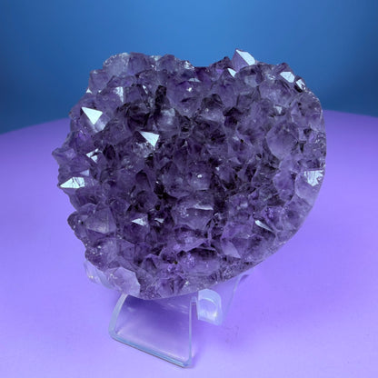 Amethyst Cluster Heart Carving with Agate (Video)
