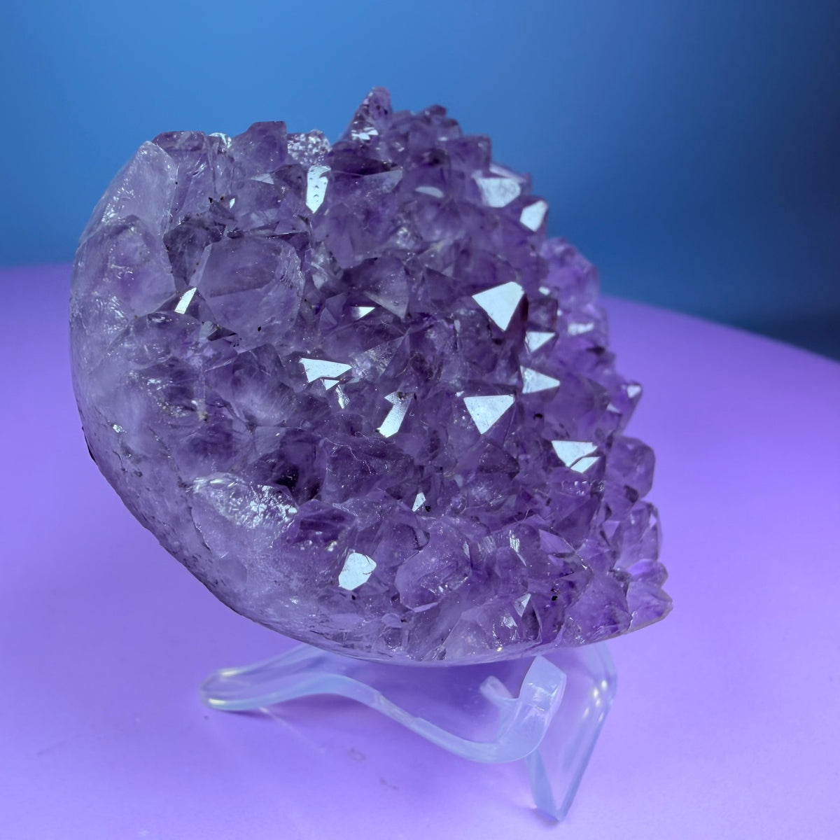 Amethyst Cluster Heart Carving with Agate (Video)