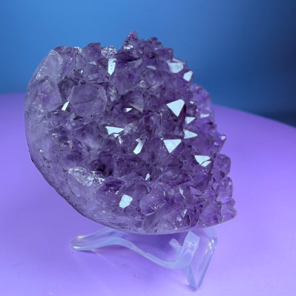 Amethyst Cluster Heart Carving with Agate (Video)
