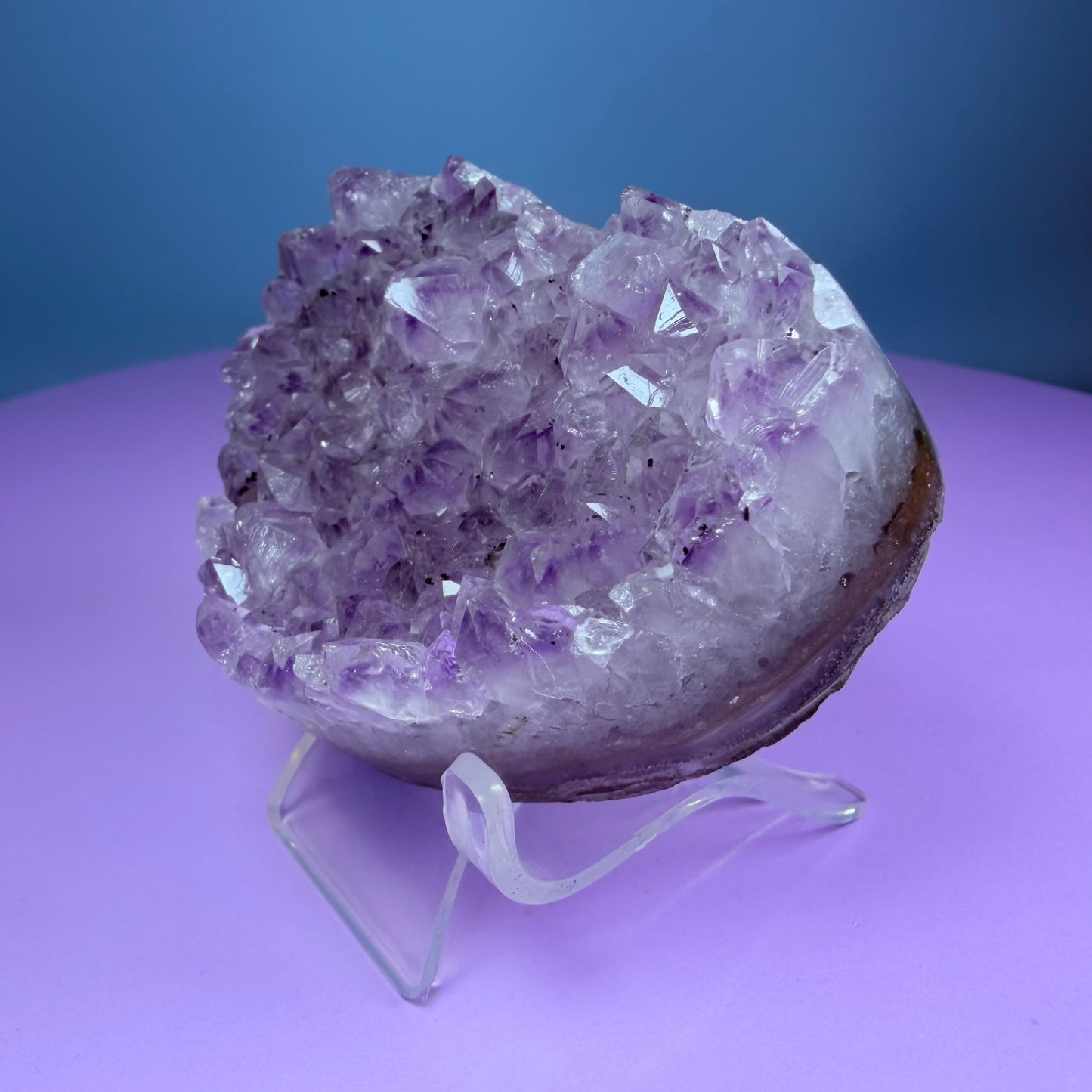 Amethyst Cluster Heart Carving with Agate (Video)