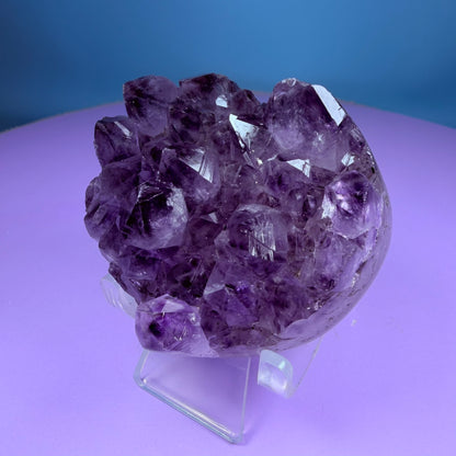 Amethyst Cluster Heart Carving with Agate (Video)