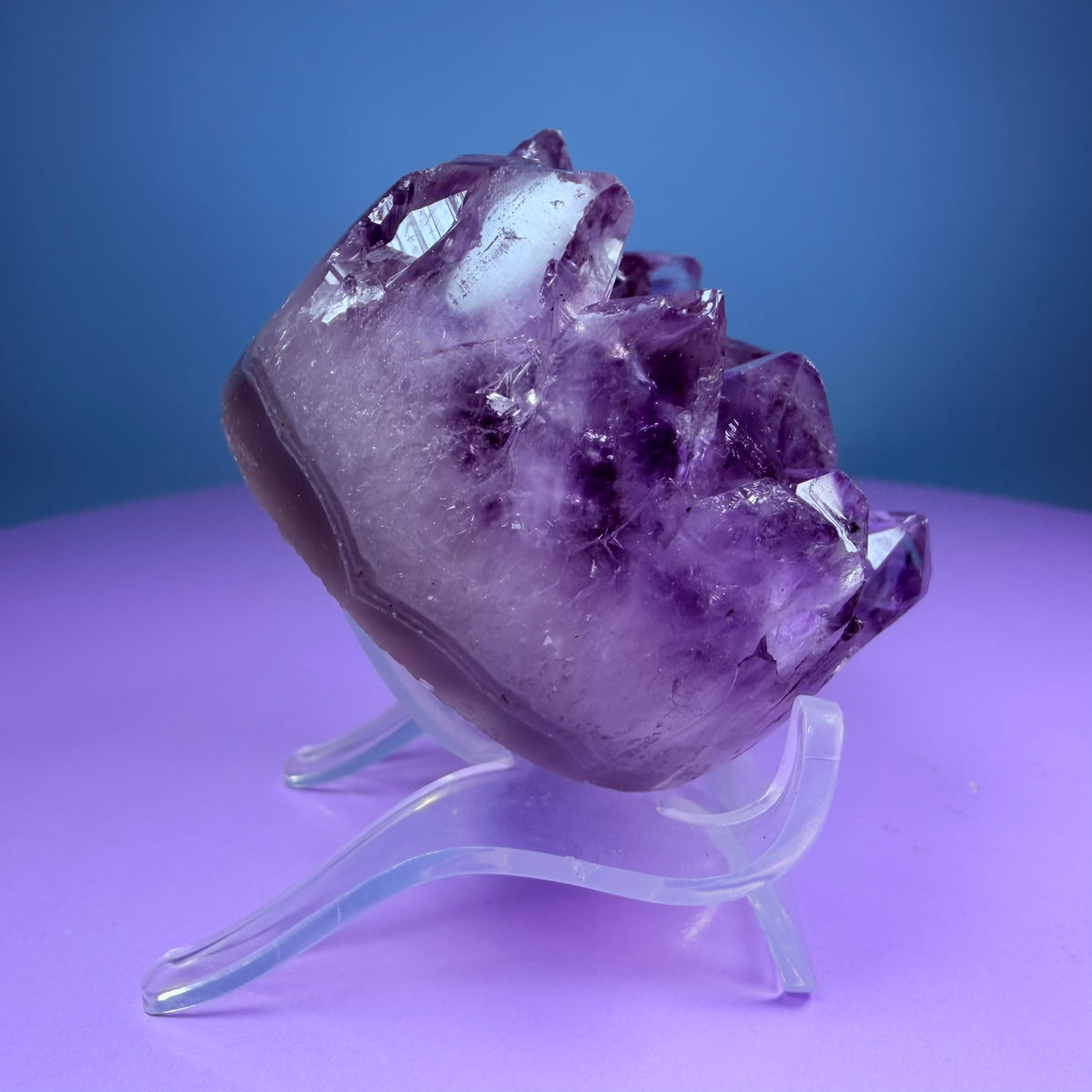 Amethyst Cluster Heart Carving with Agate (Video)