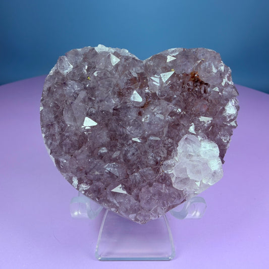 Amethyst Cluster Heart Carving with Agate (Video)