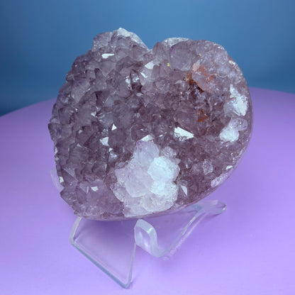 Amethyst Cluster Heart Carving with Agate (Video)