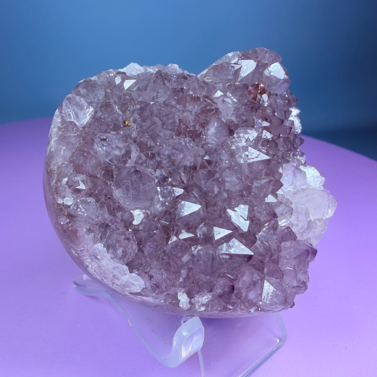 Amethyst Cluster Heart Carving with Agate (Video)