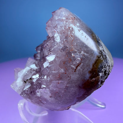 Amethyst Cluster Heart Carving with Agate (Video)