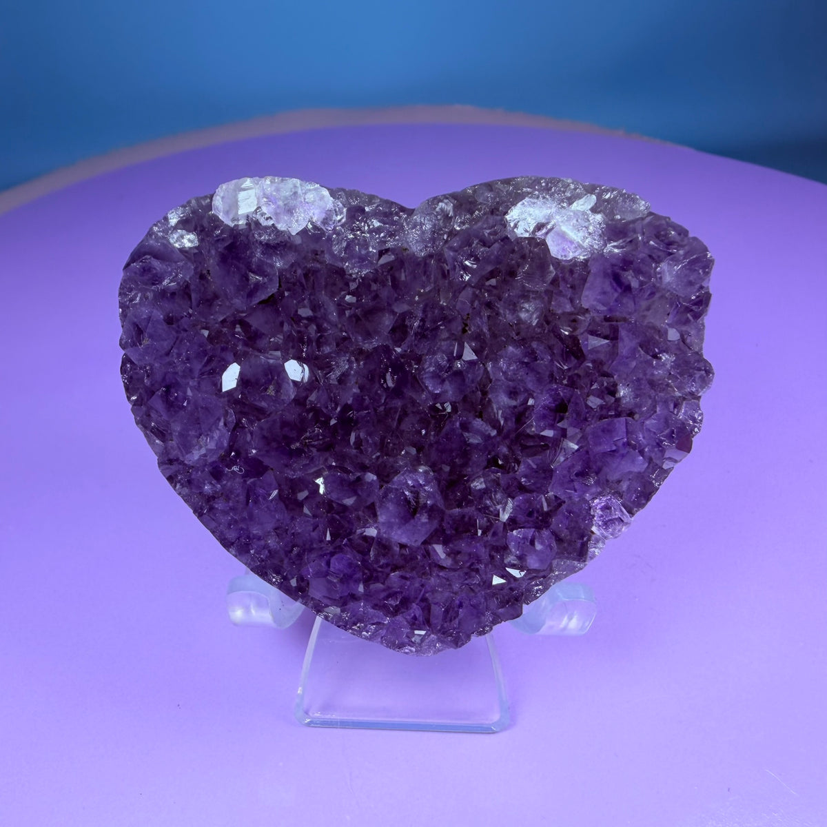 Amethyst Cluster Heart Carving with Agate (Video)