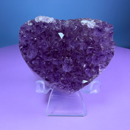 Amethyst Cluster Heart Carving with Agate (Video)