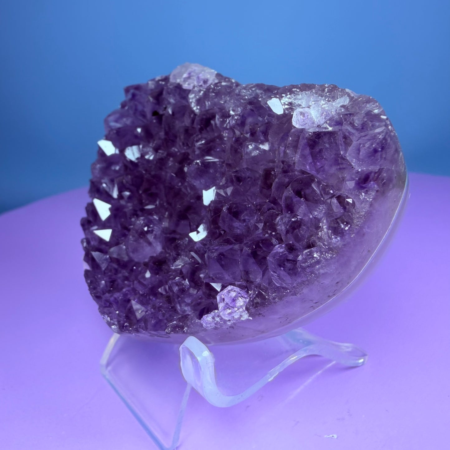 Amethyst Cluster Heart Carving with Agate (Video)