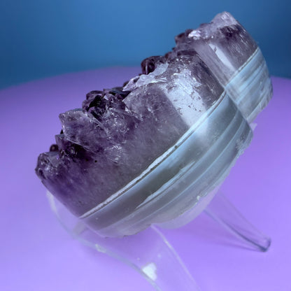Amethyst Cluster Heart Carving with Agate (Video)