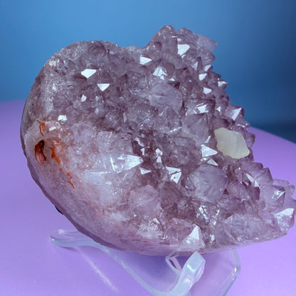 Amethyst Cluster Heart Carving with Agate + Calcite (Video)