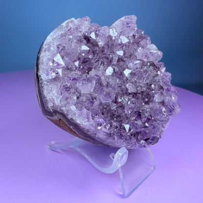 Amethyst Cluster Heart Carving with Agate (Video)