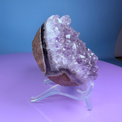 Amethyst Cluster Heart Carving with Agate (Video)