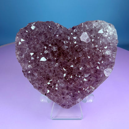 Amethyst Cluster Heart Carving with Agate (Video)
