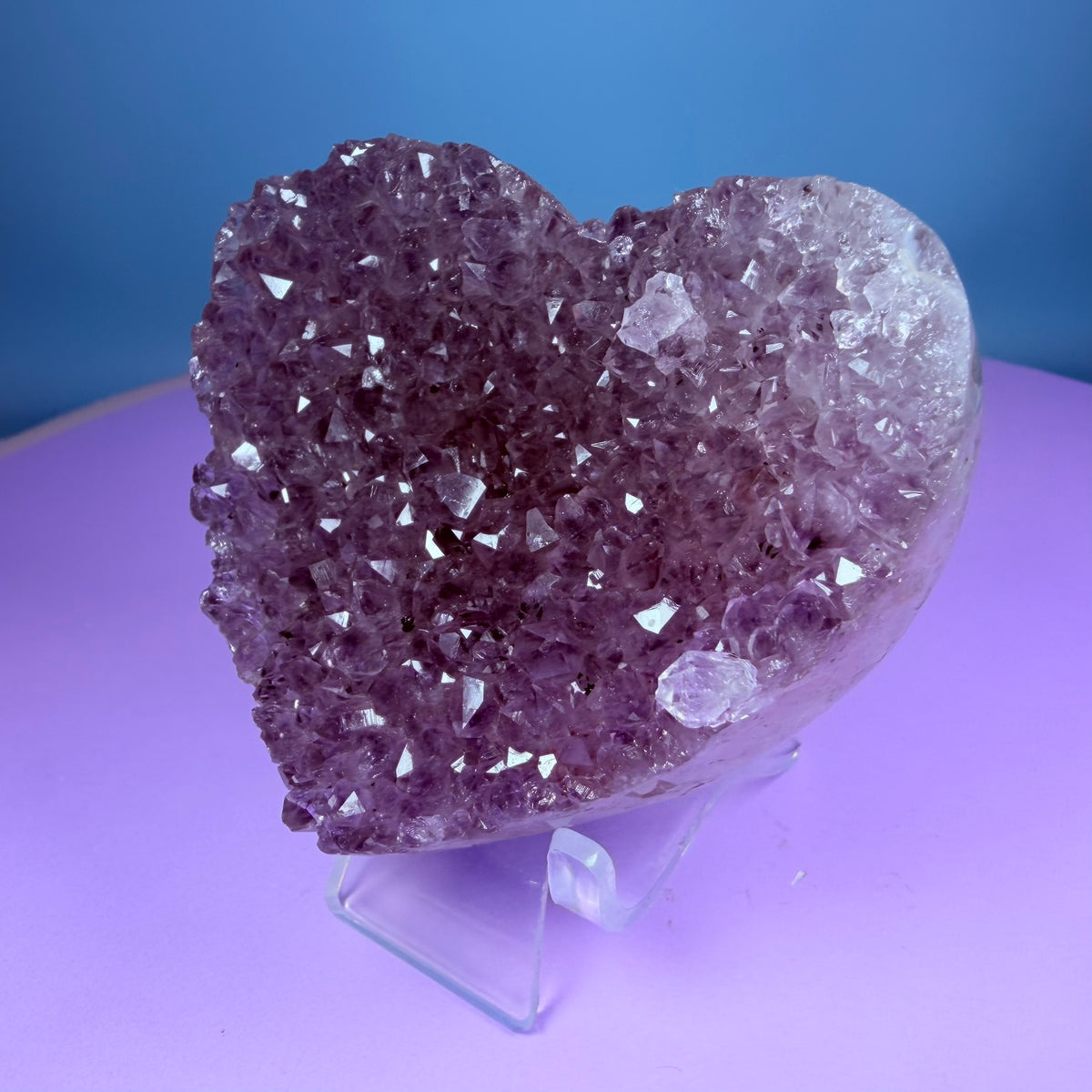 Amethyst Cluster Heart Carving with Agate (Video)