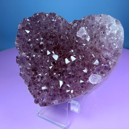 Amethyst Cluster Heart Carving with Agate (Video)