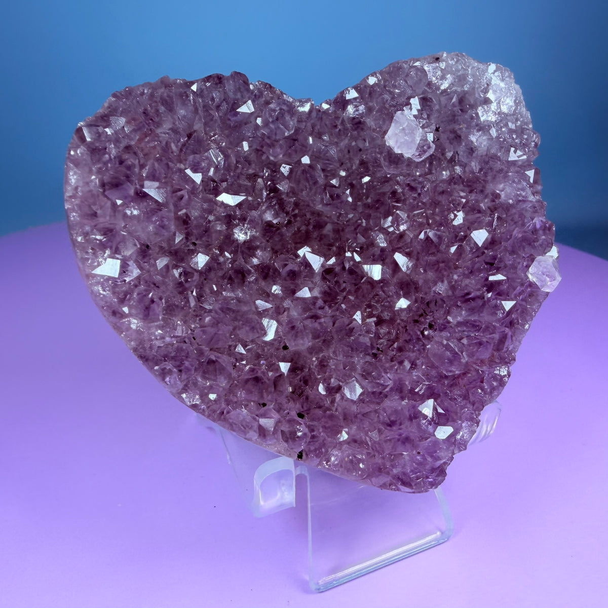 Amethyst Cluster Heart Carving with Agate (Video)