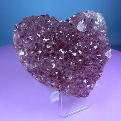 Amethyst Cluster Heart Carving with Agate (Video)