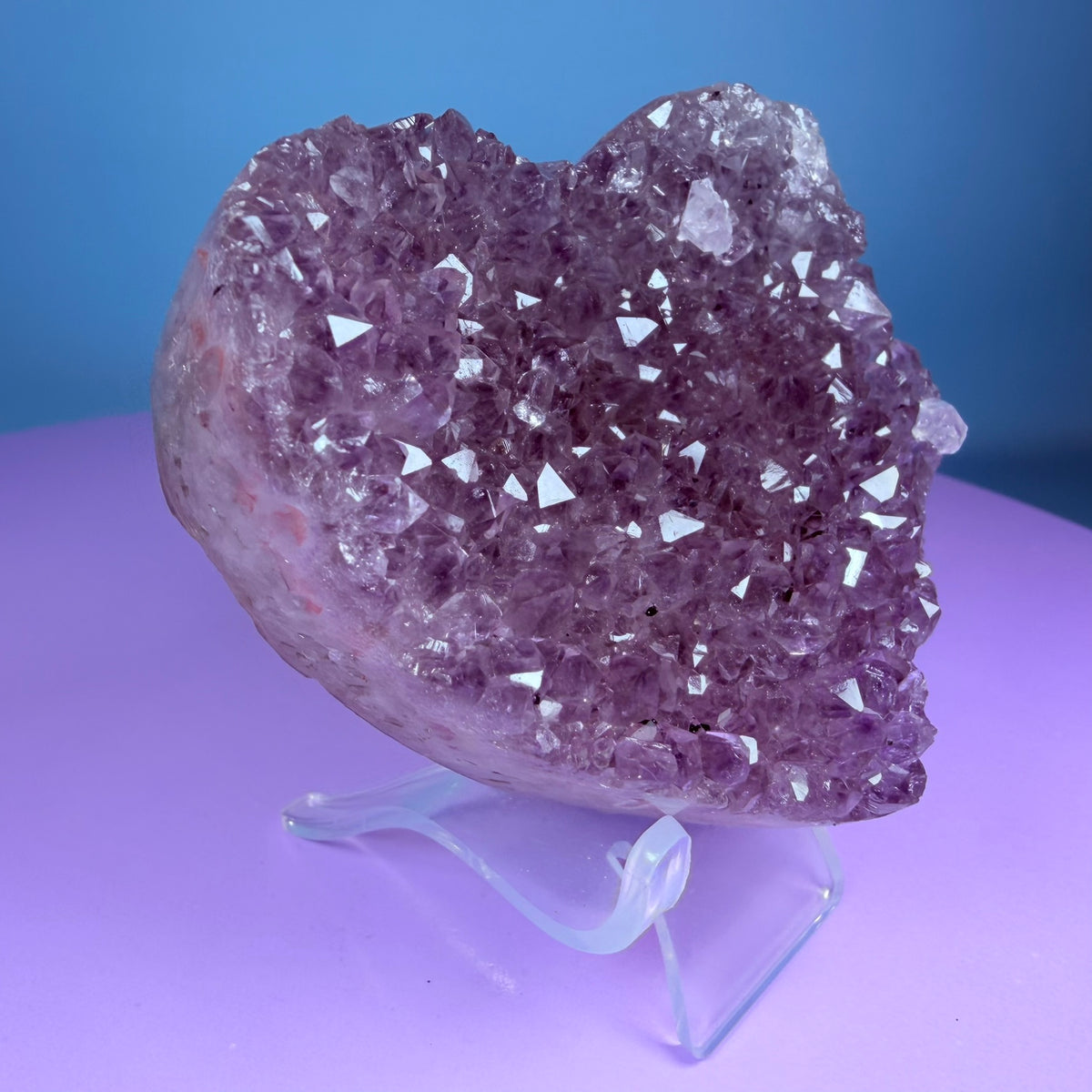 Amethyst Cluster Heart Carving with Agate (Video)