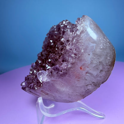 Amethyst Cluster Heart Carving with Agate (Video)