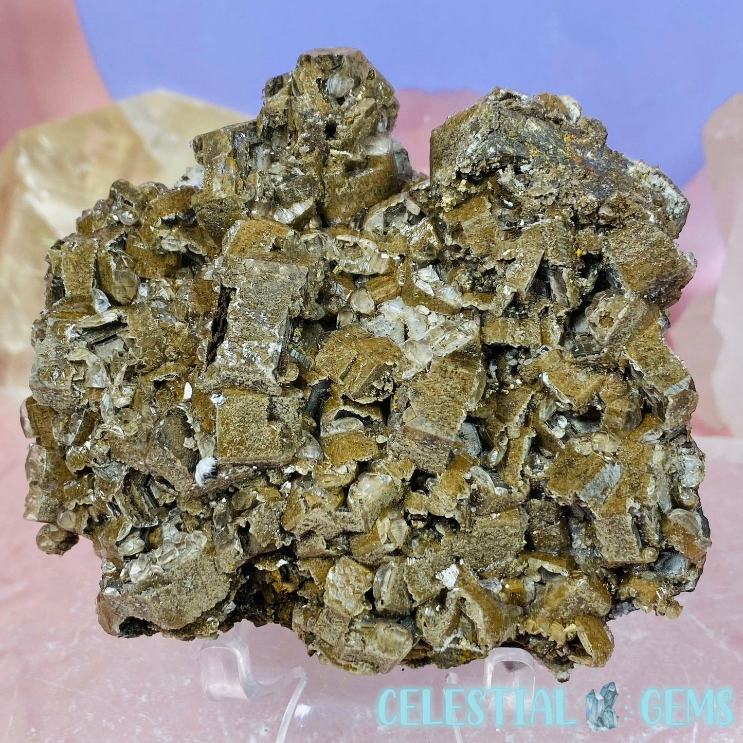 Druzy Chocolate Calcite Medium Cluster