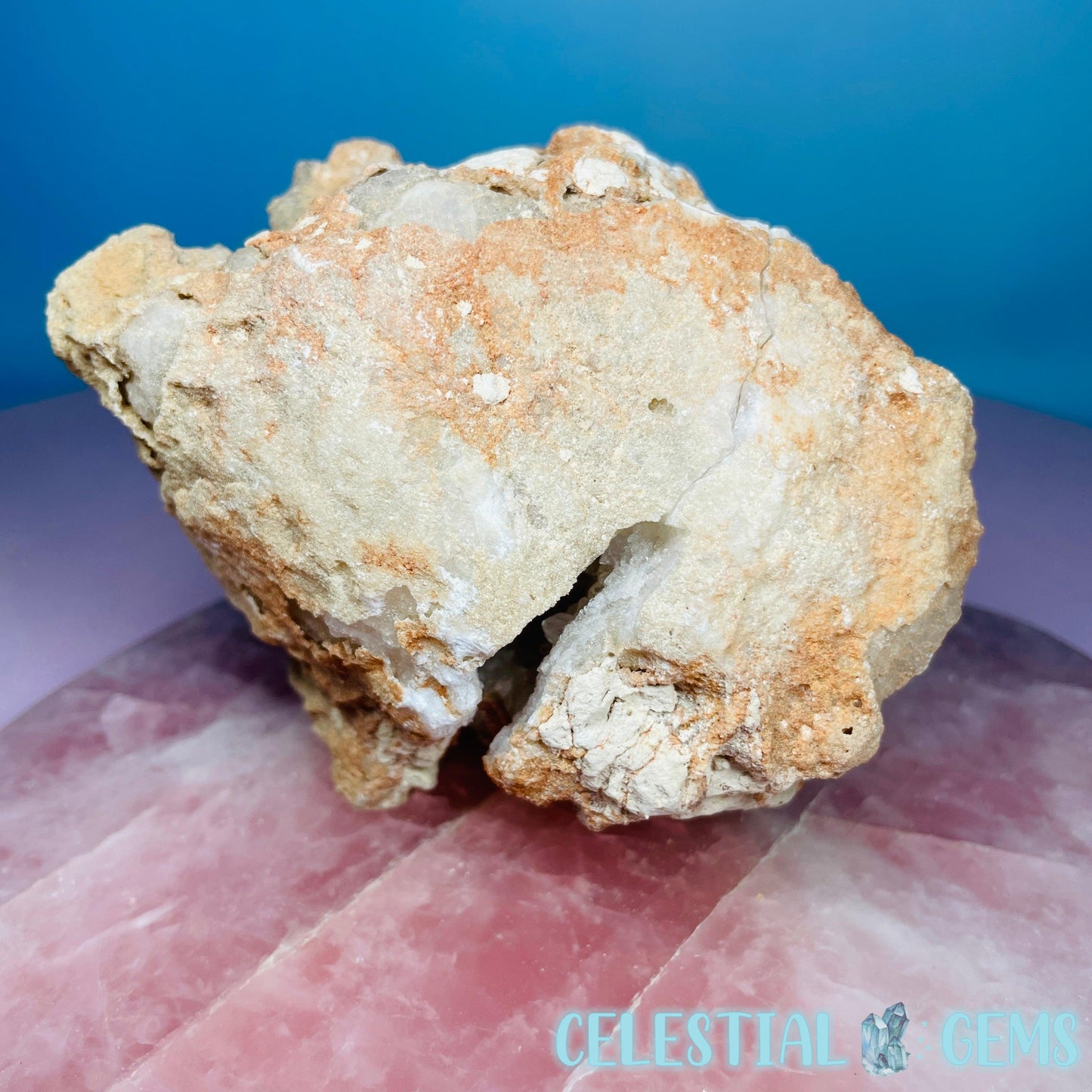 Cracked Quartz Raw Geode Large